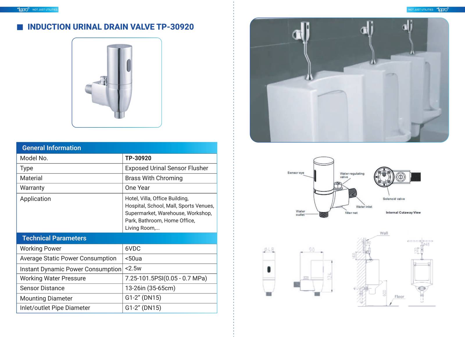 Thiết bị vệ sinh cảm ứng TPPRO Catalogue và Bảng giá mới nhất  /Page 26